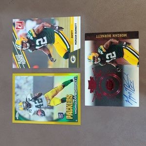 Lot of 3 Morgan Burnett rookie autograph insert Green Bay Packers Topps #42